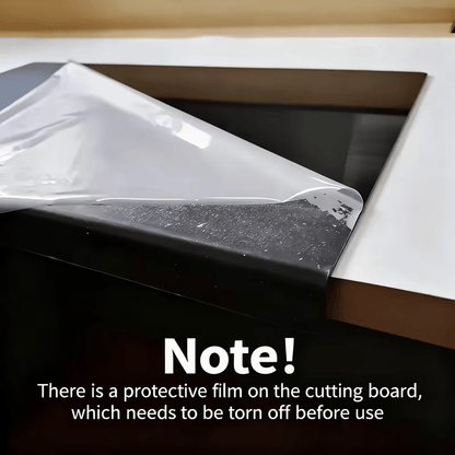 1pc Large Black High-Tenacity Cutting Board, Chopping Board, six non-slip pads, Prevents slipping caused by chopping or water stains for enhanced stability. Kitchen Home Restaurant, Countertop Protection Cutting Board, Fruit Cutting Board, Kitchen Utensil