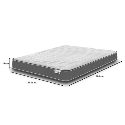 Hybrid Spring Mattress 18CM Deep Memory Foam Open Coil Kids Single Double King All Sizes UK Made BS7177