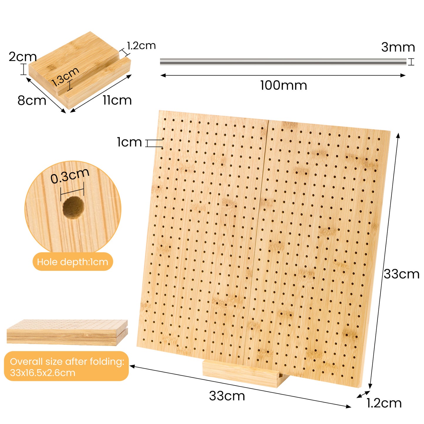 1set Bamboo Wooden Board For Knitting Crochet And Granny Squares Blocking Board For Knitting And Crochet Projects Handcrafted Knitting Stainless Steel Pins 13 Inches 33x33cm