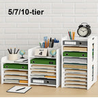 File Organiser with Desktop A4 Document Sorter 5-Tier or