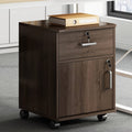 Filing Cabinet with Space-Saving, Pull-Out, Wheels