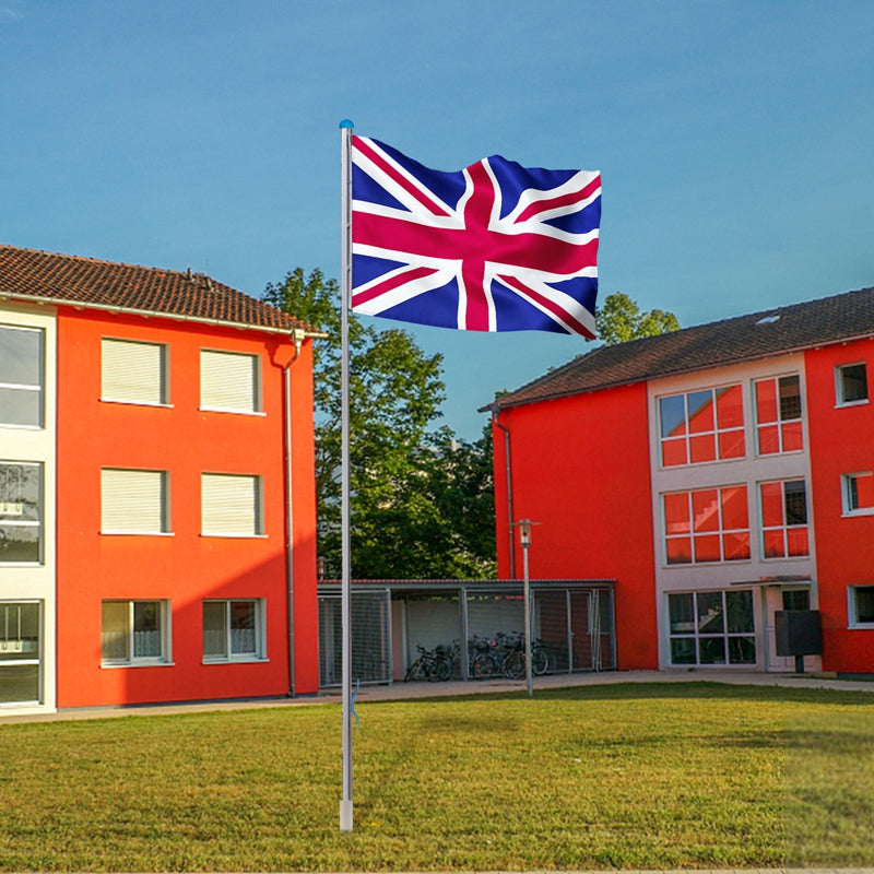 Flag Pole with Adjustable Height, 6.5m, 650cm, Metal, UK - product gallery image 9