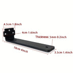 Floating Shelf with Metal, Sturdy Metal Brackets Black Shelves - product gallery image 2