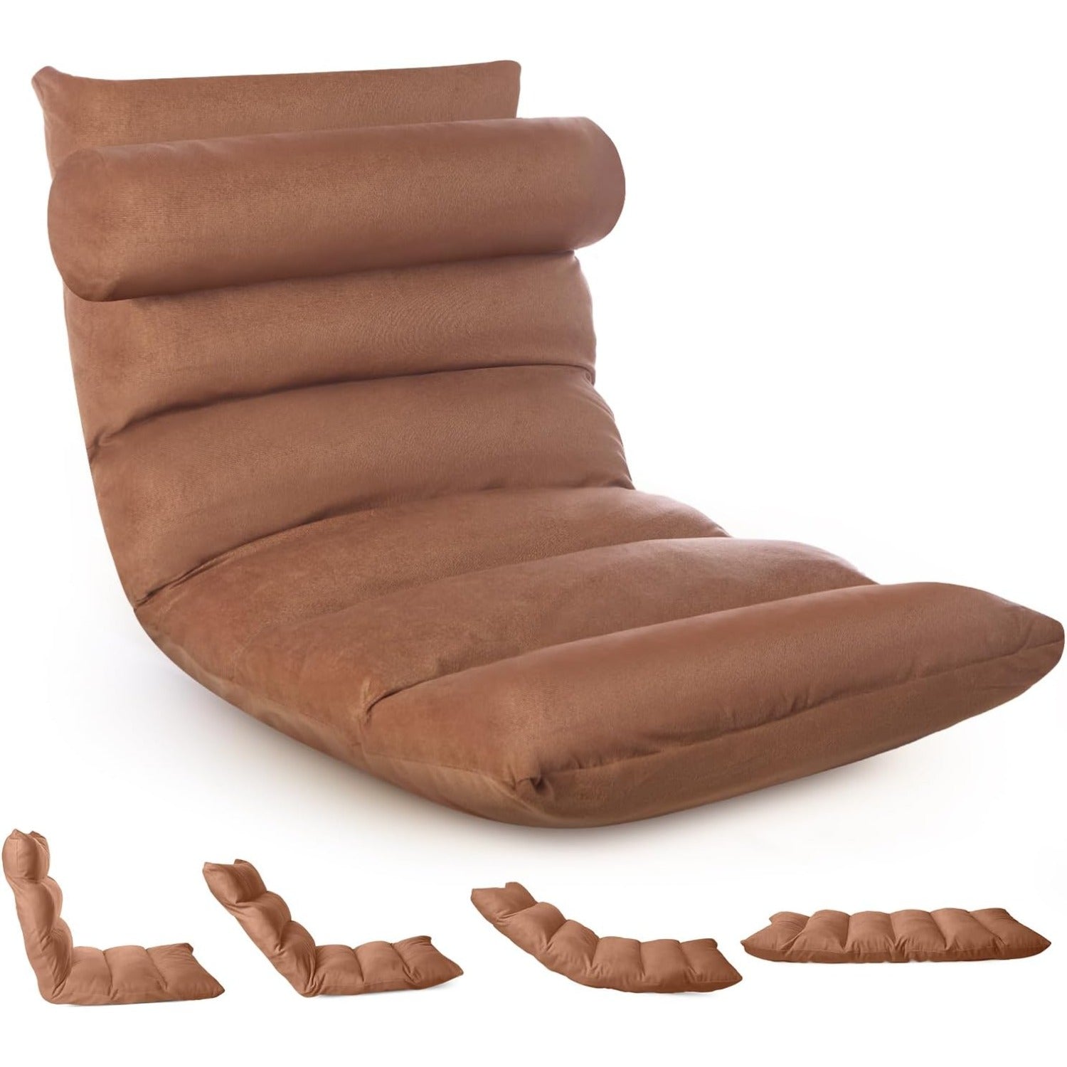 Floor Chair with Foldable, Metal, Back Support 14-Position Adjustable Reclining - product gallery image 7