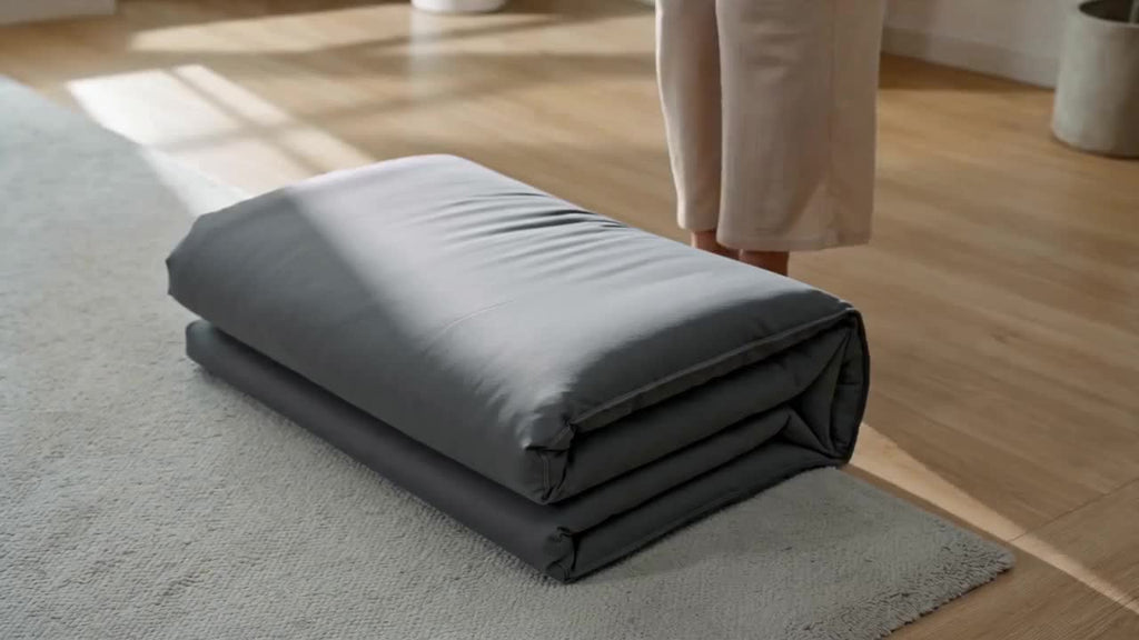 Floor Mattress with Space-Saving, Foldable, Wheels - product gallery image 8