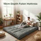 Floor Mattress with Space-Saving, Foldable, Wheels