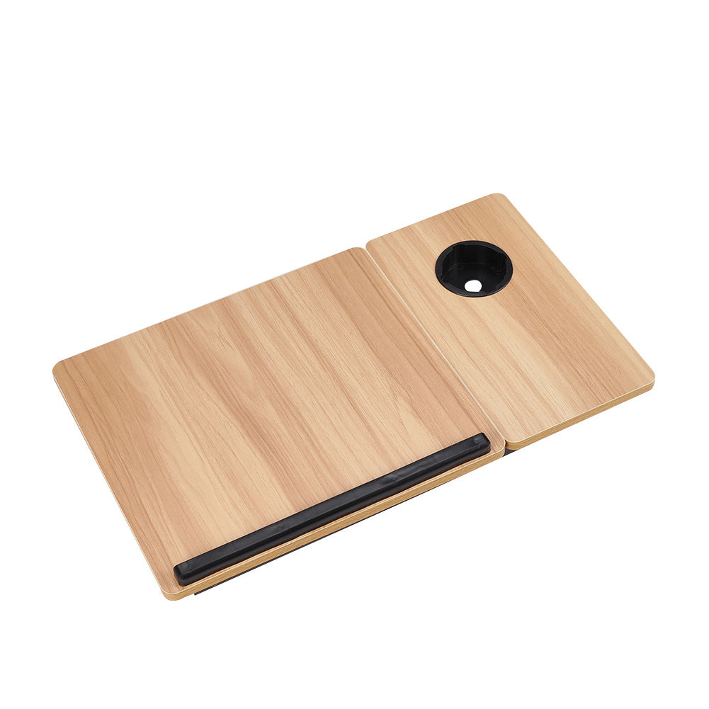 Foldable Folding Laptop Table with Non-Slip, Metal, 5cm, Light Walnut - product gallery image 8