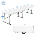 Folding Bench with Foldable, 6ft, 500kg, Plastic for gardens and patios - product gallery image 3
