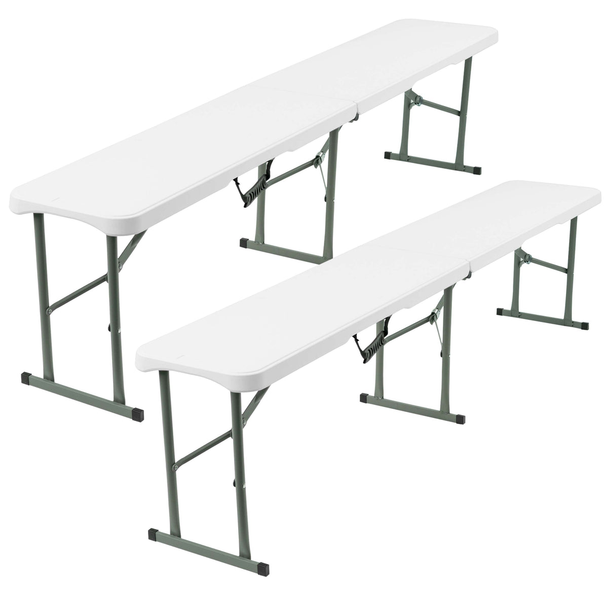 Folding Bench with Foldable, 6ft, 500kg, Plastic for gardens and patios - product gallery image 9