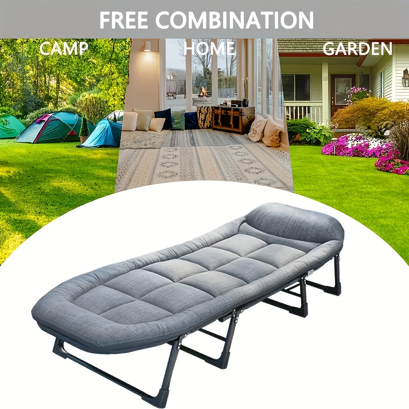 Folding Camping Bed with Foldable, 300kg, 190cm for home offices - product gallery image 2