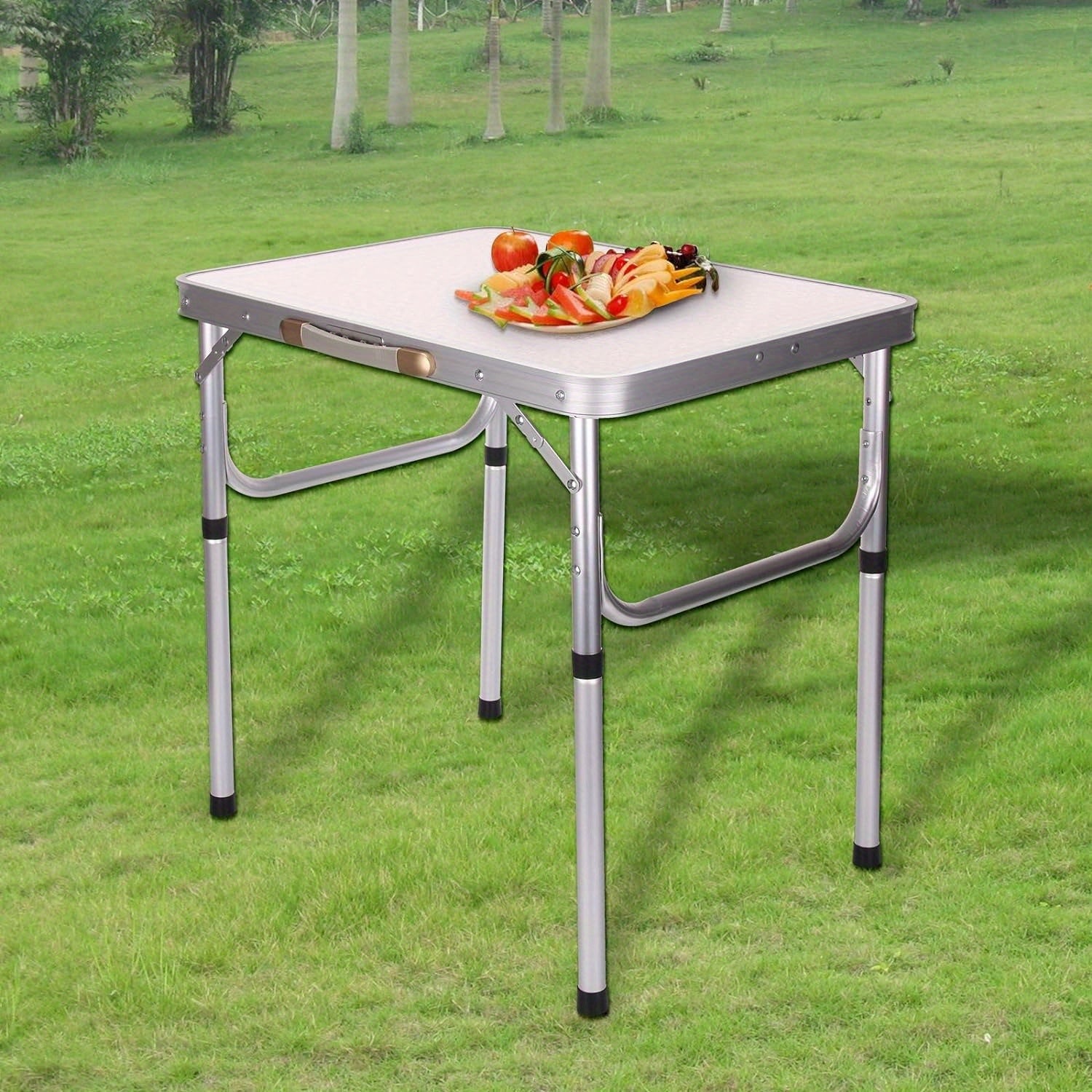 Folding Camping Table with Foldable, 44.5cm, Square 44.5cm Adjustable Legs - product gallery image 2