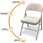 Folding Chair with Foldable, 1, Fabric Padded Heavy Duty Steel Frame - product gallery image 11