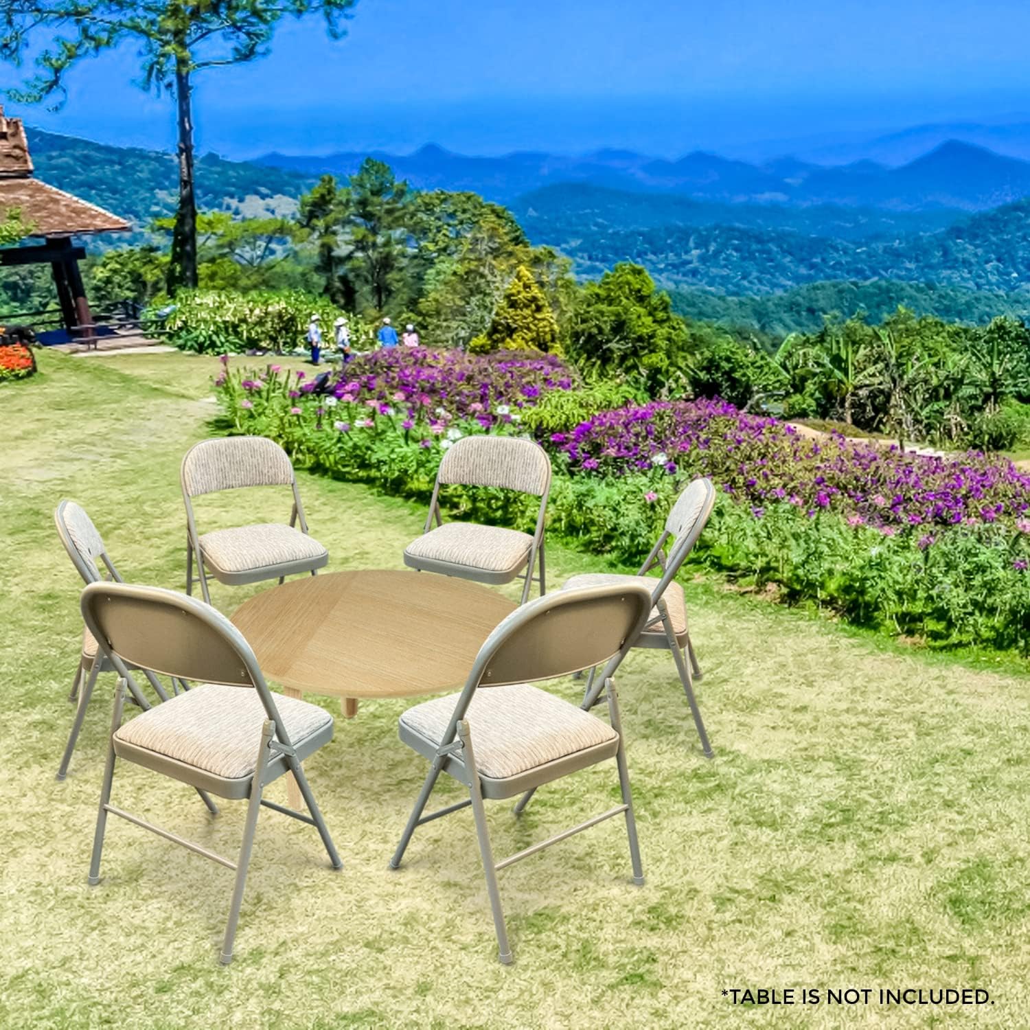 Folding Chair with Foldable, 1, Fabric Padded Heavy Duty Steel Frame - product gallery image 2