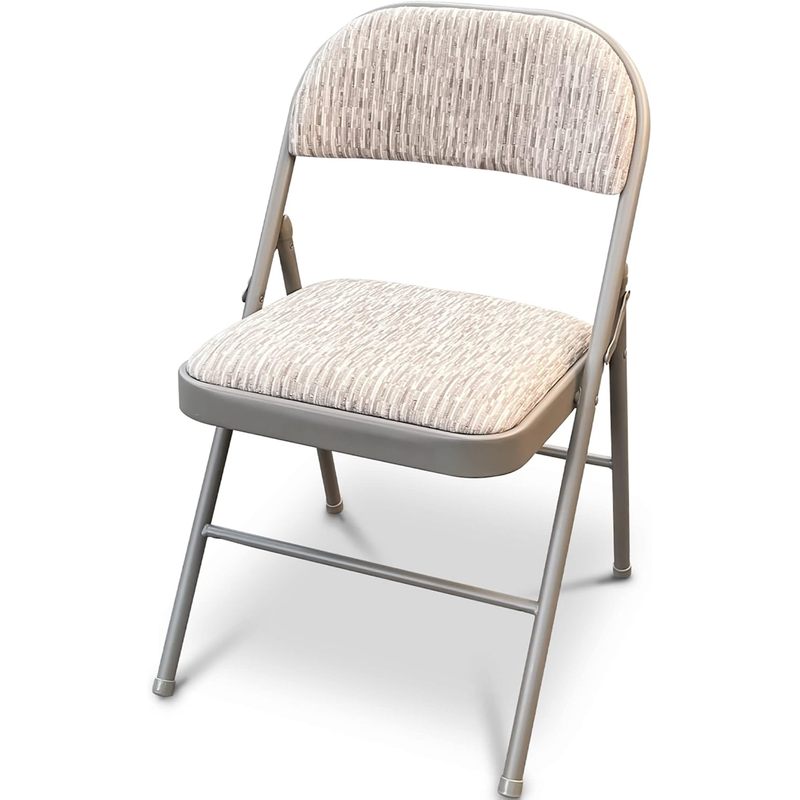 Folding Chair with Foldable, 1, Fabric Padded Heavy Duty Steel Frame