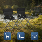 Folding Chair with Foldable, 120kg, Outdoor Chairs of Cup Holder Armrests - product gallery image 15