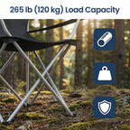 Folding Chair with Foldable, 120kg, Outdoor Chairs of Cup Holder Armrests - product gallery image 9