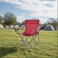 Folding Chair with Foldable, 120kg, Outdoor Chairs of Cup Holder Armrests