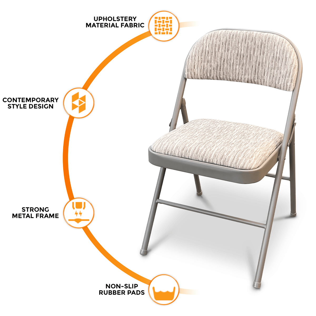 Folding Chair with Foldable, Non-Slip, Plastic for home offices - product gallery image 7