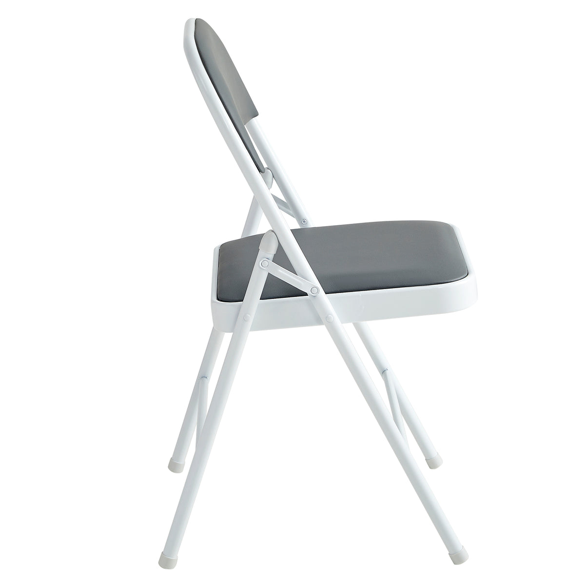 Folding Chair with Space-Saving, Foldable, Metal, of Chairs Faux Leather Padded Seat - product gallery image 9