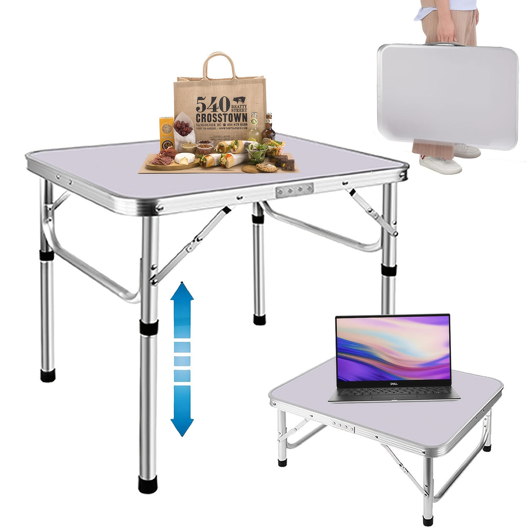 Folding Garden Table with Space-Saving, Foldable, Adjustable Height