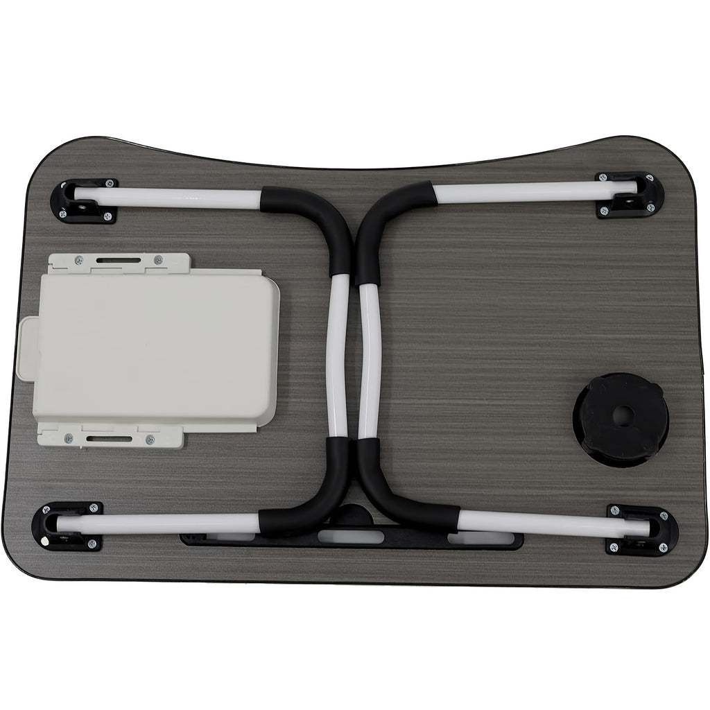 Folding Laptop Table with Foldable, 60cm, Wood, Lap Desk Storage Drawer, Cup Holder - product gallery image 20