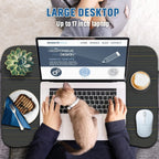 Folding Laptop Table with Foldable, 60cm, Wood, Lap Desk Storage Drawer, Cup Holder - product gallery image 9