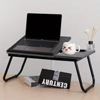 Folding Laptop Table with Foldable, 73cm, Wood, Desk Cup Holder Tilting Top - product gallery image 18