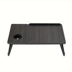 Folding Laptop Table with Foldable, 73cm, Wood, Desk Cup Holder Tilting Top - product gallery image 20