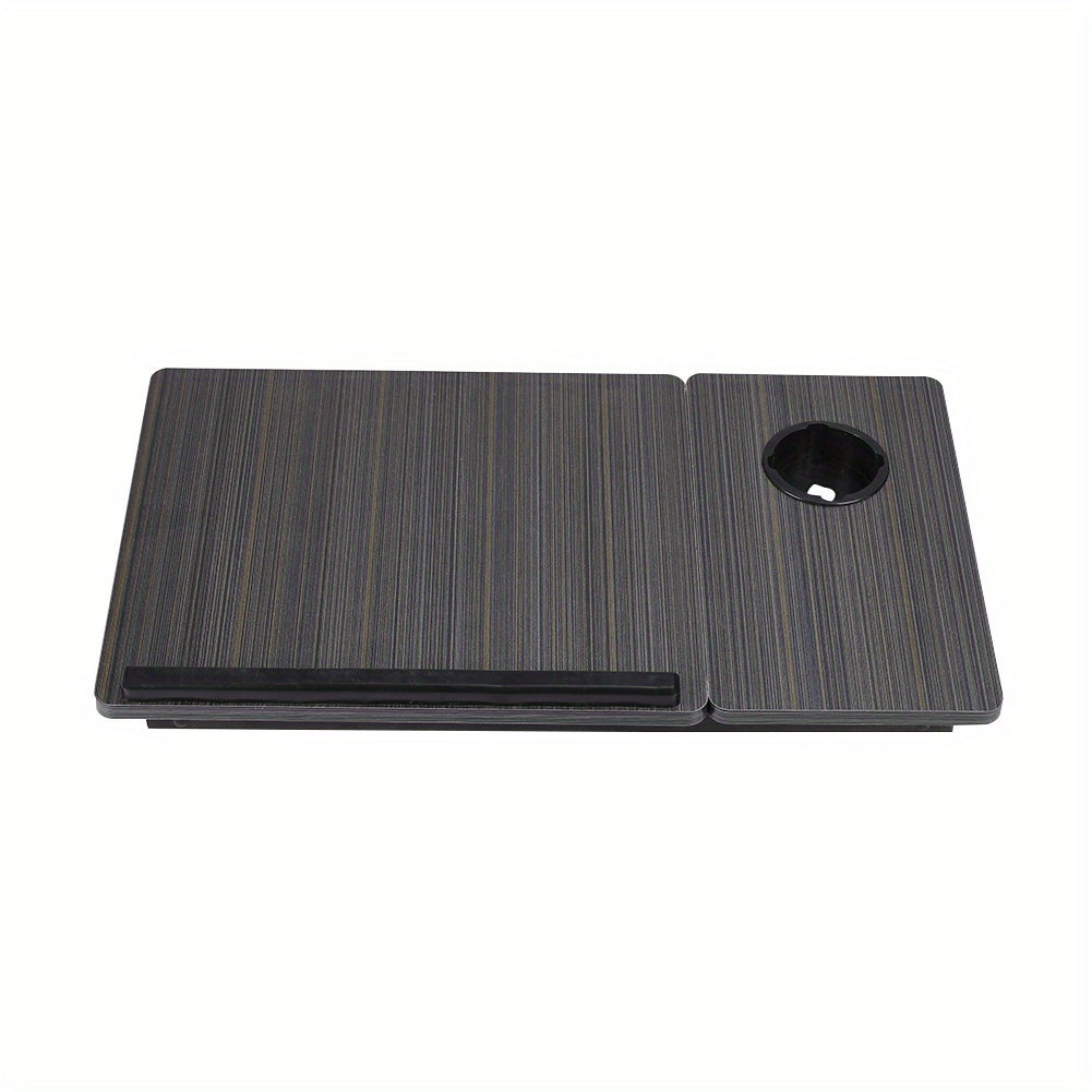 Folding Laptop Table with Foldable, 73cm, Wood, Desk Cup Holder Tilting Top - product gallery image 23