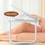 Folding Laptop Table with Foldable, 73cm, Wood, Desk Cup Holder Tilting Top - product gallery image 4