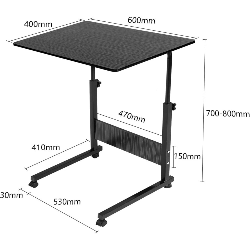 Folding Laptop Table with Foldable, Adjustable Height, Wheels - product gallery image 9