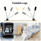 Folding Laptop Table with Foldable, Metal, Foldable Desk Cup Holder Tablet Slot - product gallery image 14