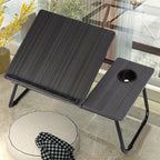 Folding Laptop Table with Foldable, Non-Slip, Metal, Black - product gallery image 3