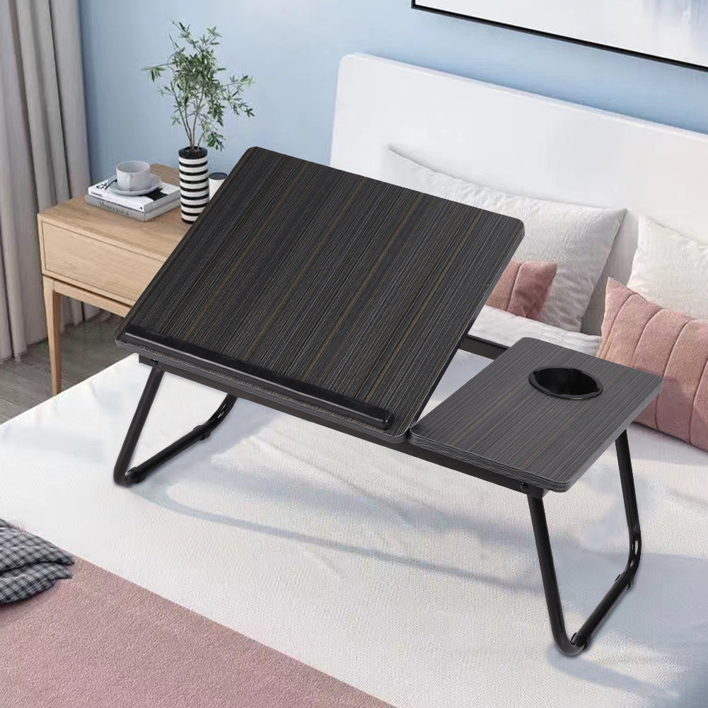 Folding Laptop Table with Foldable, Non-Slip, Metal, Black - product gallery image 4