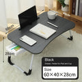 Folding Laptop Table with Foldable, Non-Slip, Wood, Foldable Bed Drawer MDF Wood Desk