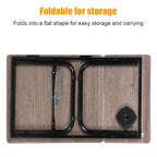 Folding Laptop Table with Foldable, Wood, Desk Cup Holder 5-Level Adjustable Tilt - product gallery image 3