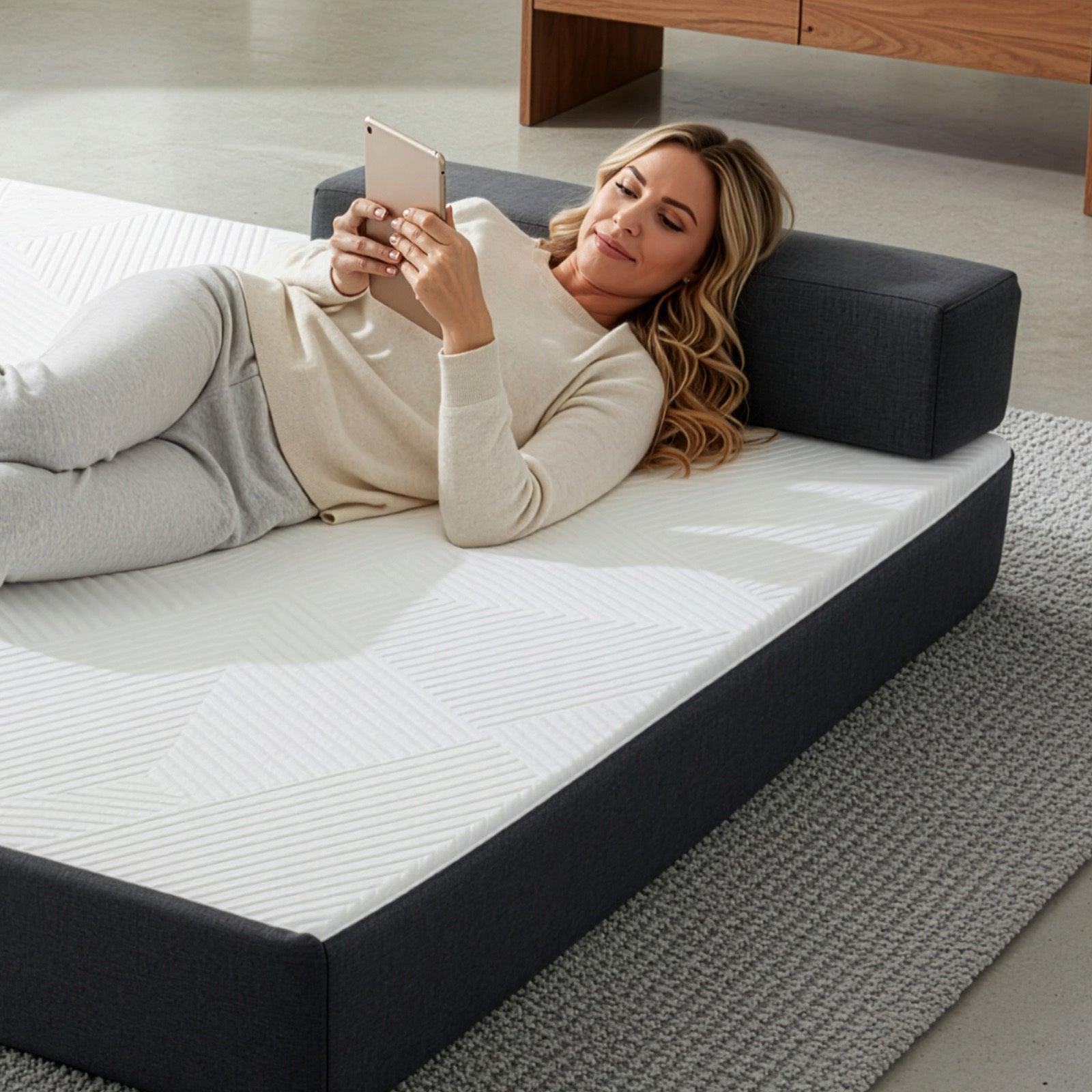 Folding Mattress with Space-Saving, Foldable, Machine-Washable - 135x190x15cm mm option