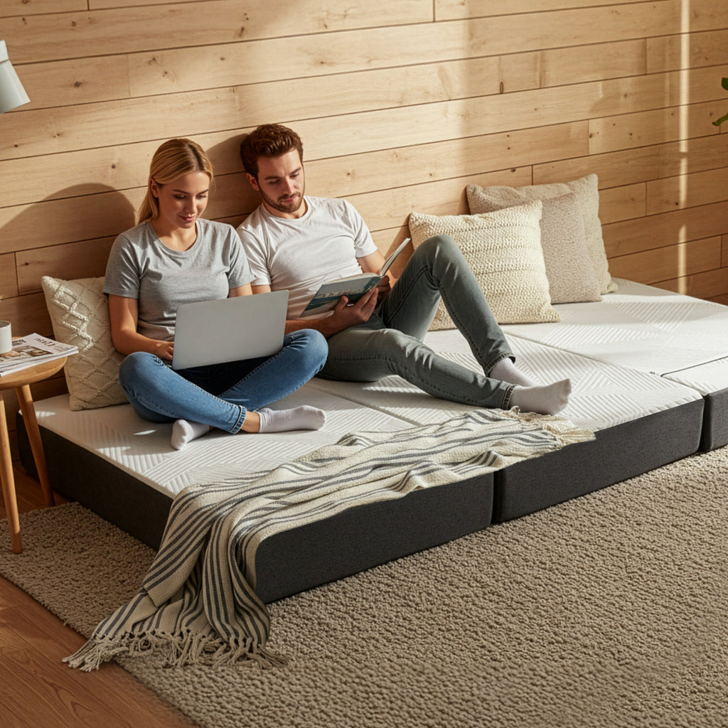 Folding Mattress with Space-Saving, Foldable, Machine-Washable - 90x190x15cm option