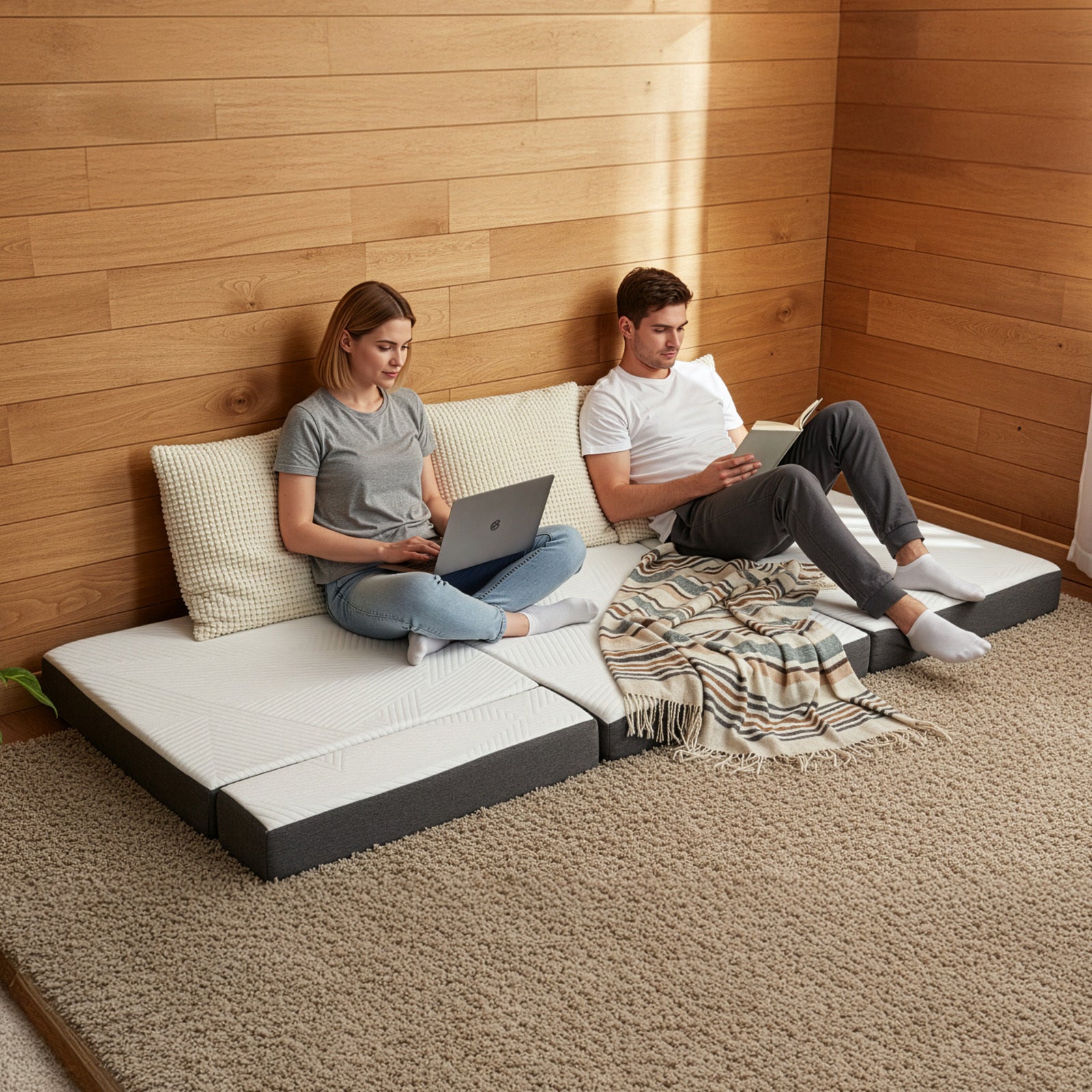 Folding Mattress with Space-Saving, Foldable, Machine-Washable - product gallery image 2