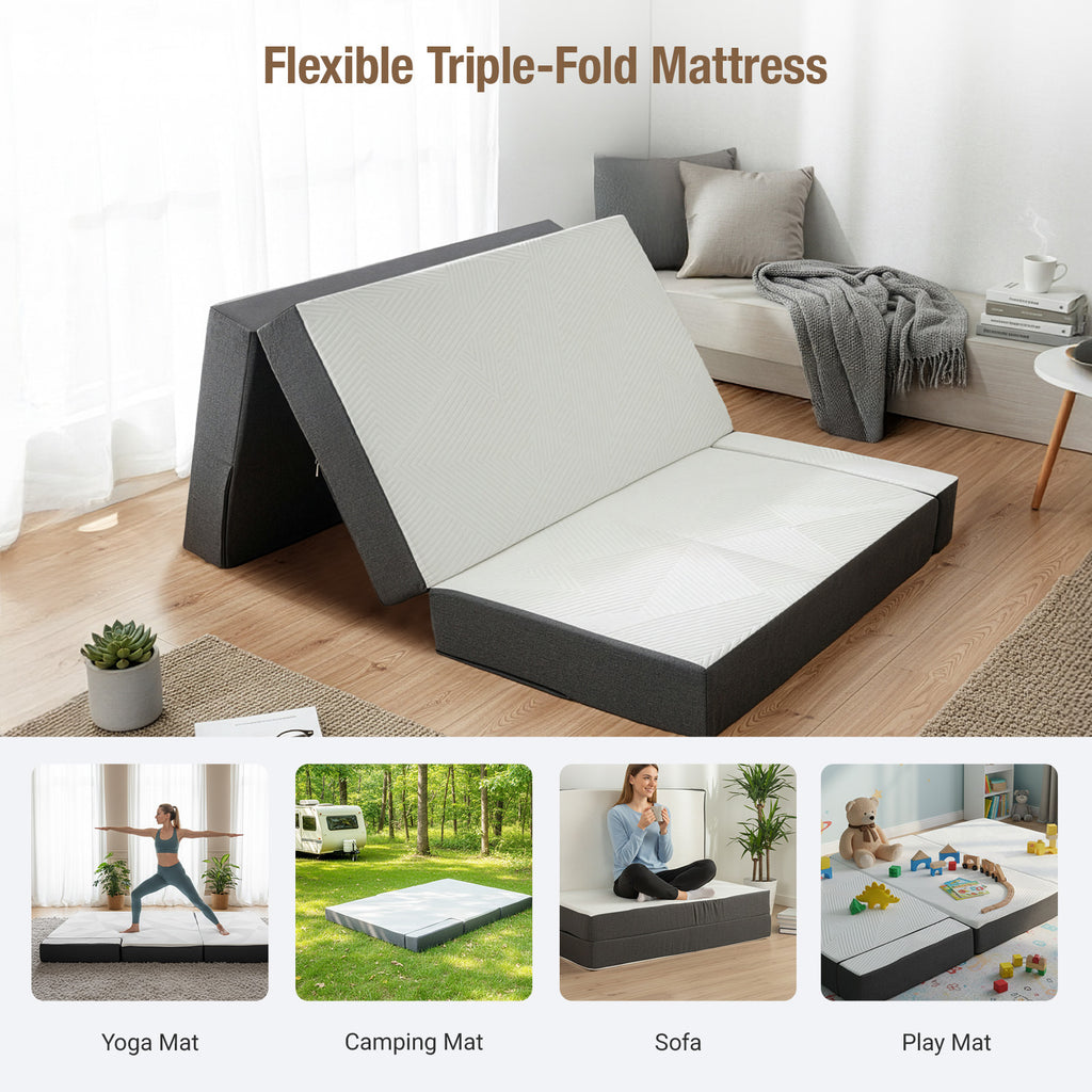 Folding Mattress with Space-Saving, Foldable, Machine-Washable - product gallery image 9