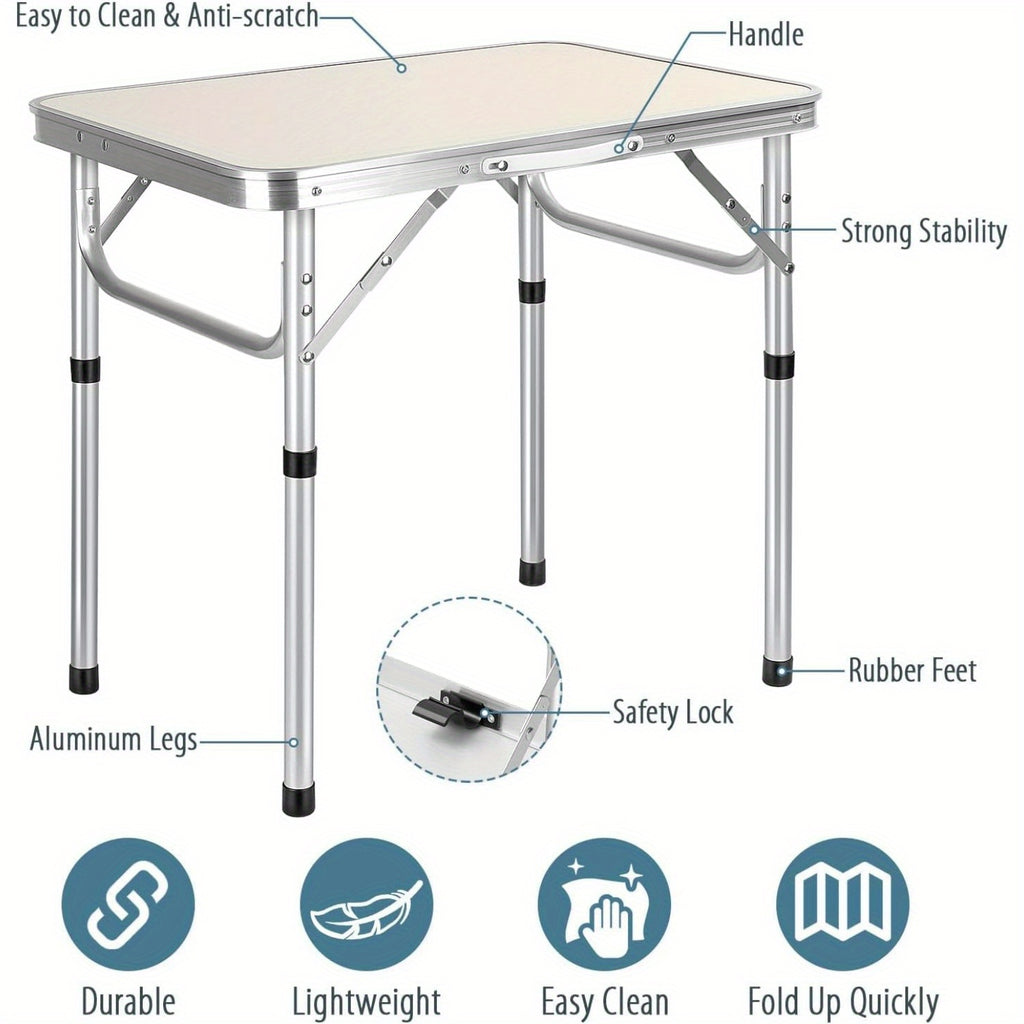 Folding Picnic Table with Foldable, 50cm, Blue Carry Design - product gallery image 10