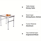 Folding Picnic Table with Foldable, 50cm, Blue Carry Design - product gallery image 9