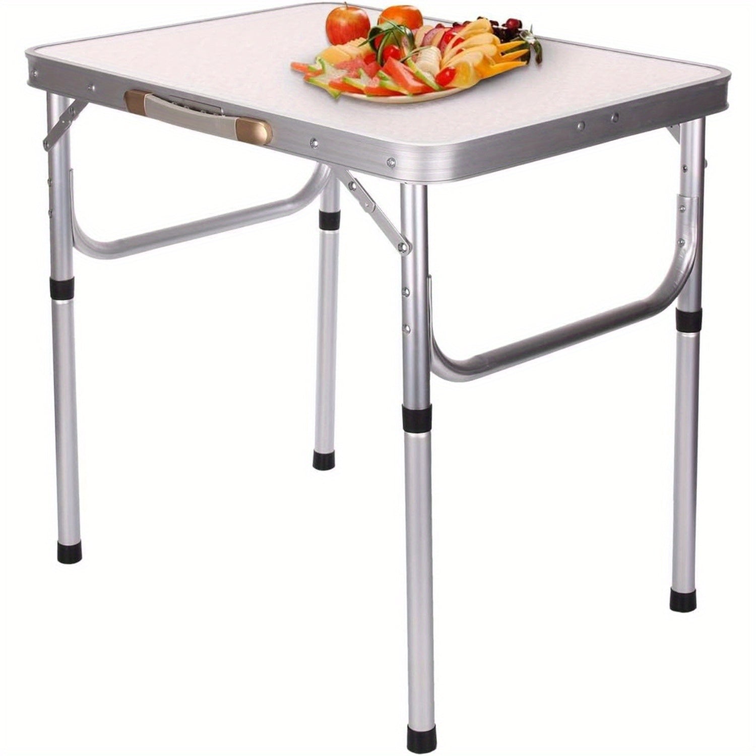 Folding Picnic Table with Foldable, 50cm, Blue Carry Design - silver option