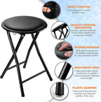 Folding Stool with Foldable Lightweight Portable Round Seat - product gallery image 14