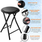 Folding Stool with Foldable Lightweight Portable Round Seat - product gallery image 2