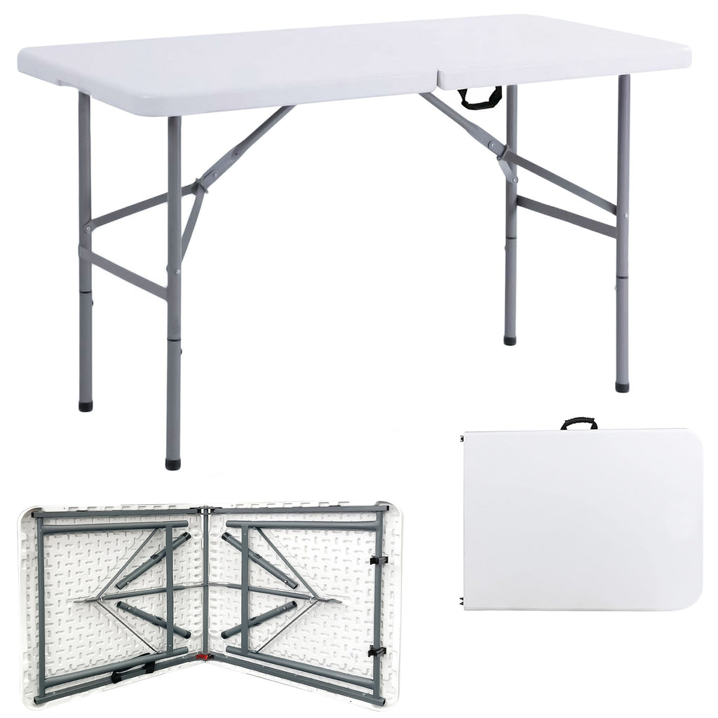 Folding Table with Foldable, 4ft Folding Table