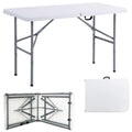 Folding Table with Foldable, 4ft Folding Table