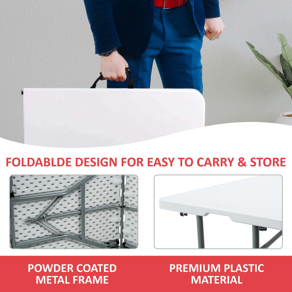 Folding Table with Foldable, 5ft, 1.5m, Plastic, 5FT Folding Table - product gallery image 10