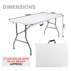 Folding Table with Foldable, 5ft, 1.5m, Plastic, 5FT Folding Table - product gallery image 3