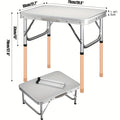 Folding Table with Foldable, Adjustable Height, 120cm - 75cm option